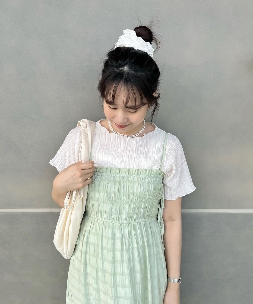 flower(フラワー)の「サイドリボンワンピース(ワンピース・レディース・アイボリー/ミント/ブルー/ライトブルー・FREE)」の16枚目の写真