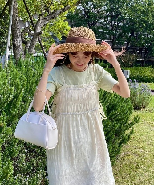 flower(フラワー)の「サイドリボンワンピース(ワンピース・レディース・アイボリー/ミント/ブルー/ライトブルー・FREE)」の15枚目の写真