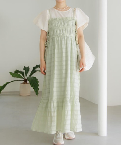 flower(フラワー)の「サイドリボンワンピース(ワンピース・レディース・アイボリー/ミント/ブルー/ライトブルー・FREE)」の21枚目の写真