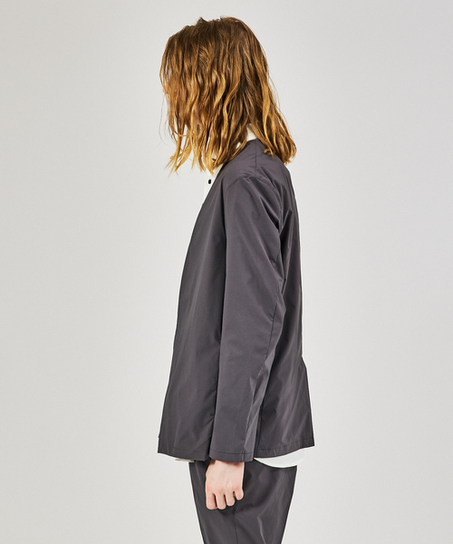 【セール】【AH ABAHOUSE / セットアップ対応】撥水 ストレッチ ノーカラージャケット / サマージャケット（テーラードジャケット）｜AH ABAHOUSE（エーエイチアバハウス）