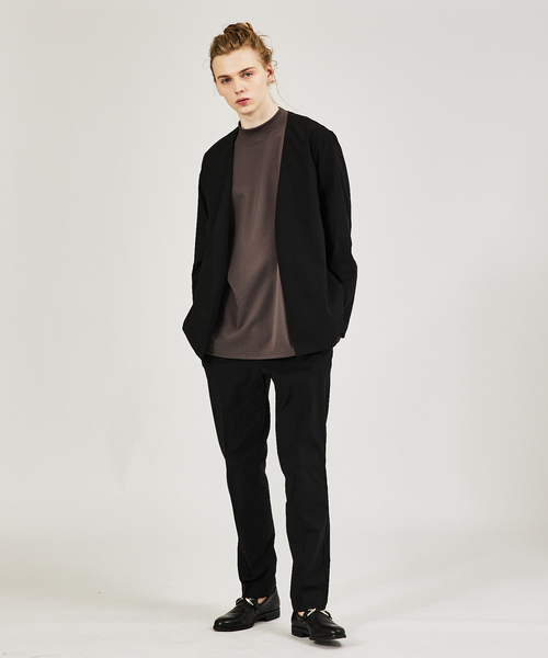 【セール】【AH ABAHOUSE / セットアップ対応】撥水 ストレッチ ノーカラージャケット / サマージャケット（テーラードジャケット）｜AH ABAHOUSE（エーエイチアバハウス）