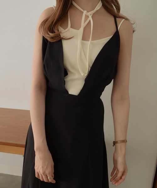 mideal（マイディール）の「back logo 2way camisole / バックロゴ２wayキャミソール（キャミソール・レディース・オフホワイト・FREE）」の5枚目の写真