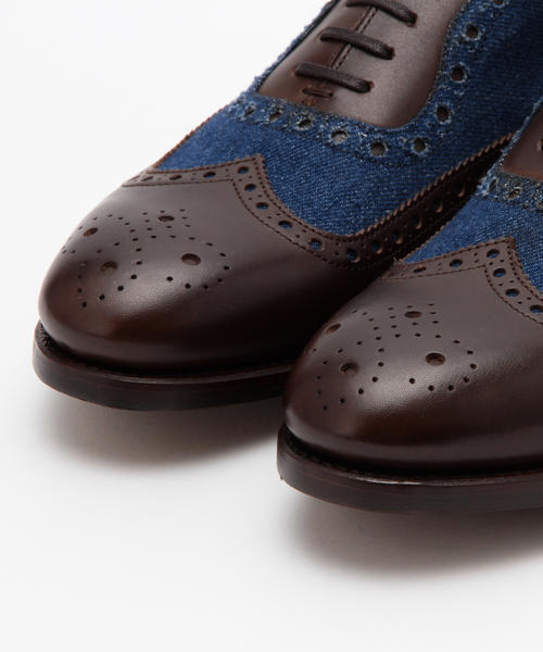 BRILLA per il gusto（ブリッラペルイルグースト）の「BARBANERA / デニム ウイングチップ（ドレスシューズ・メンズ・ネイビー/ダークブラウン・6.5inch/6inch/7.5inch/5.5inch/7inch/8inch/8.5inch）」の14枚目の写真