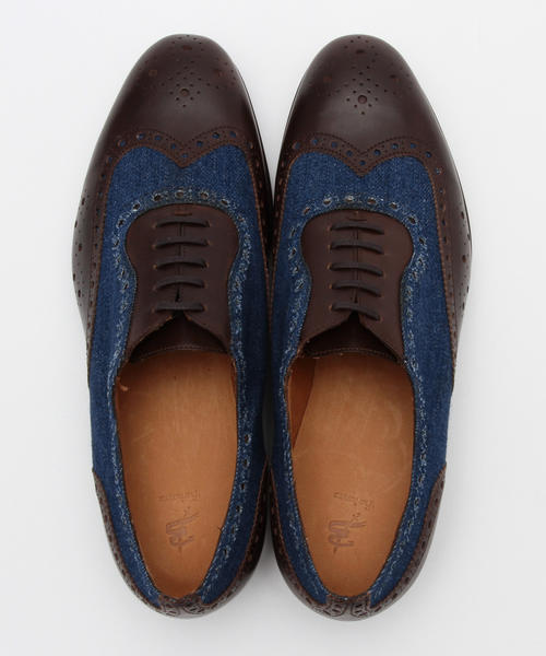 BRILLA per il gusto（ブリッラペルイルグースト）の「BARBANERA / デニム ウイングチップ（ドレスシューズ・メンズ・ネイビー/ダークブラウン・6.5inch/6inch/7.5inch/5.5inch/7inch/8inch/8.5inch）」の12枚目の写真