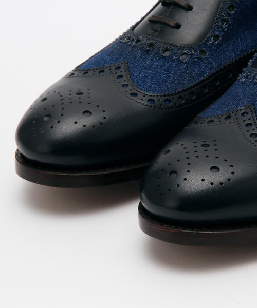 BRILLA per il gusto（ブリッラペルイルグースト）の「BARBANERA / デニム ウイングチップ（ドレスシューズ・メンズ・ネイビー/ダークブラウン・6.5inch/6inch/7.5inch/5.5inch/7inch/8inch/8.5inch）」の10枚目の写真