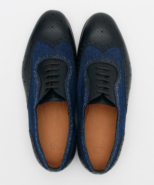 BRILLA per il gusto（ブリッラペルイルグースト）の「BARBANERA / デニム ウイングチップ（ドレスシューズ・メンズ・ネイビー/ダークブラウン・6.5inch/6inch/7.5inch/5.5inch/7inch/8inch/8.5inch）」の7枚目の写真