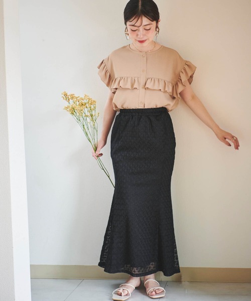 セール】【150㎝前後の小柄さんサイズ】リーフ柄レース