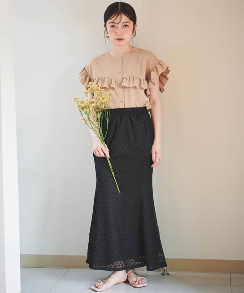 セール】【150㎝前後の小柄さんサイズ】リーフ柄レース