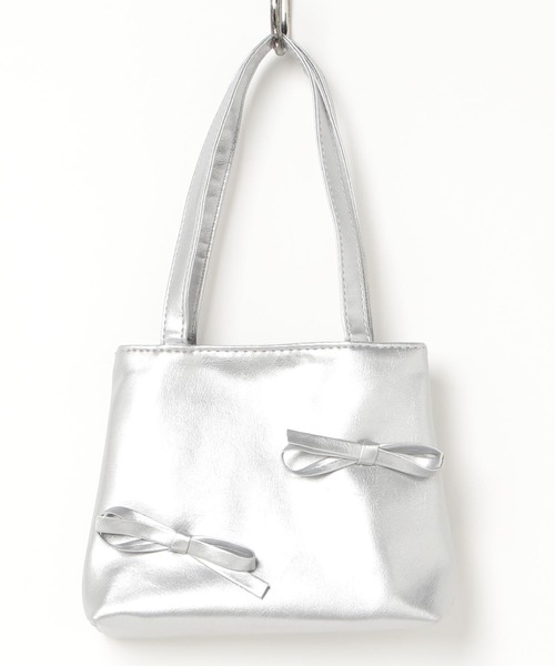 WEGO（ウィゴー）の「WEGO/リボンミニバッグ（ハンドバッグ・レディース・シルバー・FREE）」の11枚目の写真