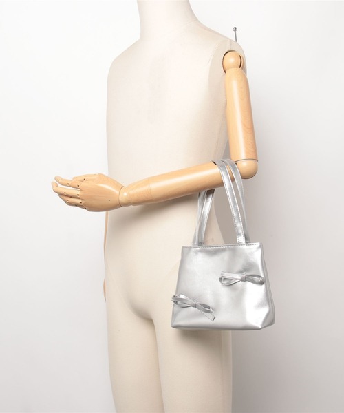 WEGO（ウィゴー）の「WEGO/リボンミニバッグ（ハンドバッグ・レディース・シルバー・FREE）」の15枚目の写真