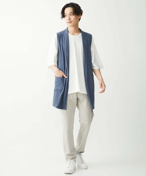 MK MICHEL KLEIN HOMME (エムケーミッシェルクランオム)の「ベスト / ドライメランジテレコ(カーディガン/ボレロ・メンズ・ブラック/ブルー/グレー・48/46)」の8枚目の写真
