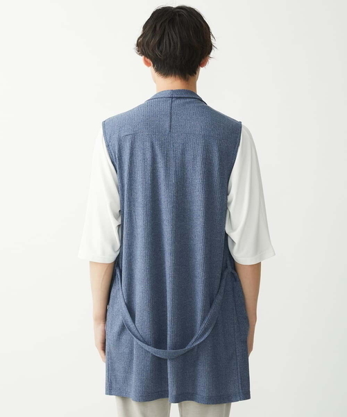 MK MICHEL KLEIN HOMME (エムケーミッシェルクランオム)の「ベスト / ドライメランジテレコ(カーディガン/ボレロ・メンズ・ブラック/ブルー/グレー・48/46)」の11枚目の写真
