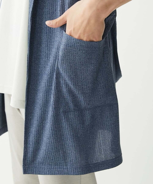 MK MICHEL KLEIN HOMME (エムケーミッシェルクランオム)の「ベスト / ドライメランジテレコ(カーディガン/ボレロ・メンズ・ブラック/ブルー/グレー・48/46)」の15枚目の写真
