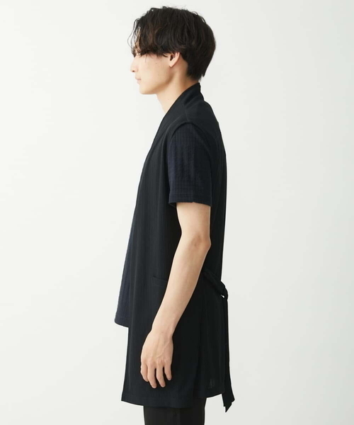 MK MICHEL KLEIN HOMME (エムケーミッシェルクランオム)の「ベスト / ドライメランジテレコ(カーディガン/ボレロ・メンズ・ブラック/ブルー/グレー・48/46)」の21枚目の写真