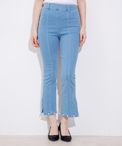 Jayro(ジャイロ)の「裾パールストレッチパンツ(その他パンツ・レディース・ブラック/サックスブルー/ブルー・M)」の12枚目の写真