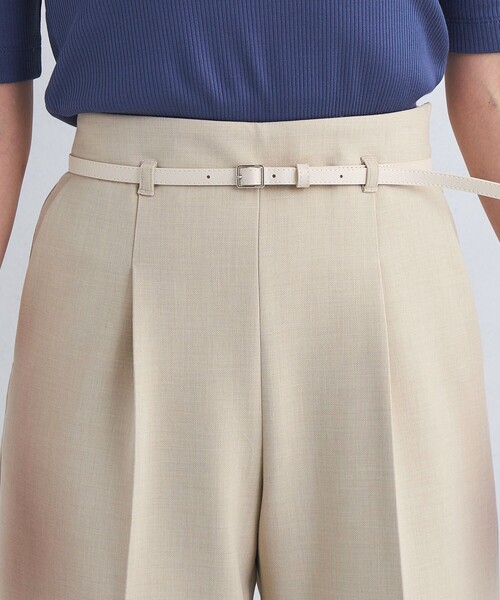 green label relaxing（グリーンレーベルリラクシング）の「［size SHORT/TALLあり］ダブルクロス ワイド パンツ ◇No02◇（スラックス・レディース・ブラック/グレー/ネイビー/ナチュラル・40/38/42/36/34/SHORT/TALL/44/46）」の17枚目の写真