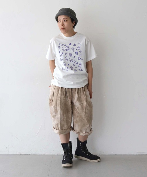 UNIT CHEST(ユニットチェスト)の「【UNIT CHEST】unique unisex T-shirt おちゃのPOP by おちゃ(Tシャツ/カットソー・メンズ・ホワイト×ブラック/ブラック/ホワイト系その他・S/L/M)」の11枚目の写真