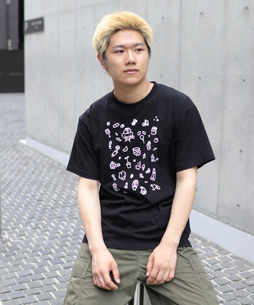 UNIT CHEST(ユニットチェスト)の「【UNIT CHEST】unique unisex T-shirt おちゃのPOP by おちゃ(Tシャツ/カットソー・メンズ・ホワイト×ブラック/ブラック/ホワイト系その他・S/L/M)」の14枚目の写真
