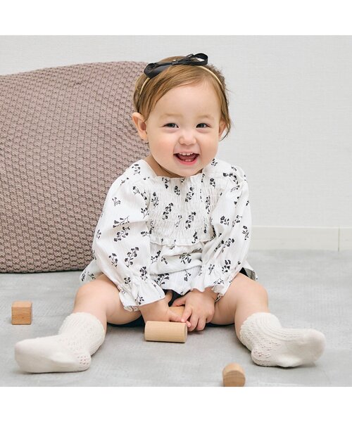 美品シャーリーテンプルチュニックパンツセットアップフラワーチュニック　130 美品シャーリーテンプルチュニックパンツセットアップフラワー