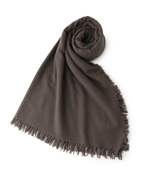 DRESSTERIOR（ドレステリア）の「ASAUCE MELER（アソースメレ）ファインラムエアリーソリッドストール（ストール/ショール・レディース・ブラック/グレー/ブラウン系/ベージュ・00）」の4枚目の写真