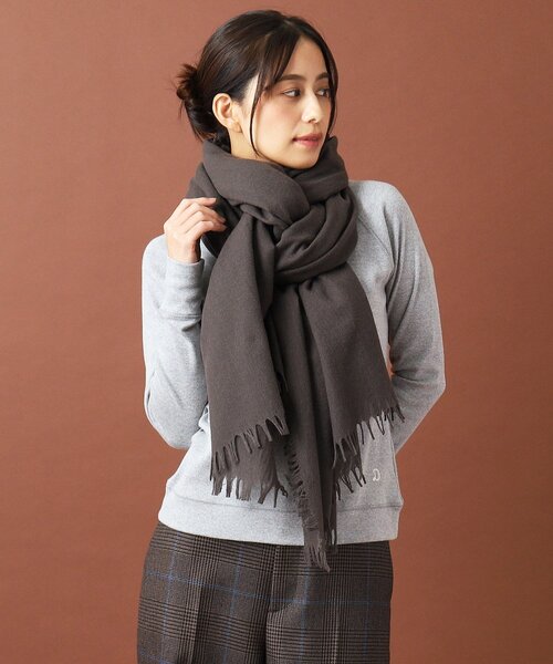 DRESSTERIOR（ドレステリア）の「ASAUCE MELER（アソースメレ）ファインラムエアリーソリッドストール（ストール/ショール・レディース・ブラック/グレー/ブラウン系/ベージュ・00）」の18枚目の写真