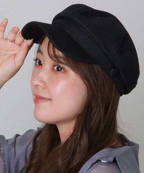 Lace Ladies(レースレディース)の「くるみボタン ソリッド ベーシック キャスケット 帽子(キャスケット・レディース・ブラック/ベージュ/グレー/ピンク/アイボリー・FREE)」の1枚目の写真