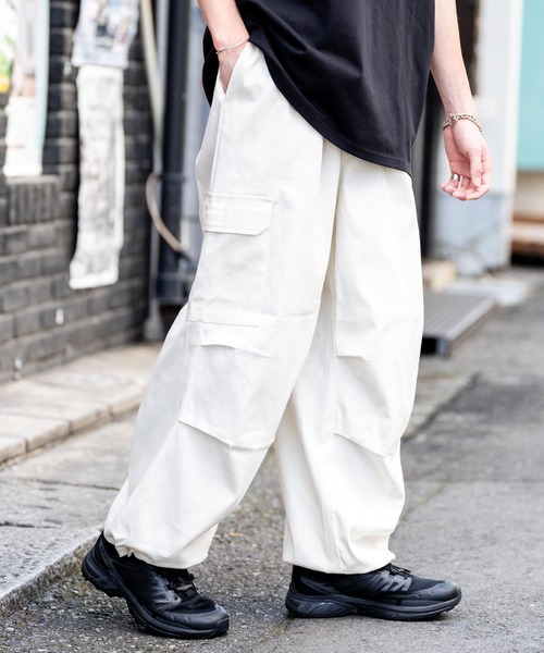 2WAYミリタリータックカーゴパンツ Ressaca カーゴパンツ タックワイド2WAYミリタリーカーゴパンツ
