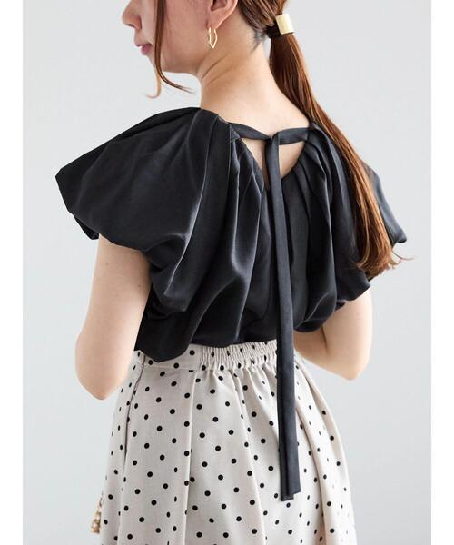 Te chichi(テチチ)の「バルーンフレンチスリーブブラウス(シャツ/ブラウス・レディース・オフホワイト/ブラック/ブルー・F)」の13枚目の写真