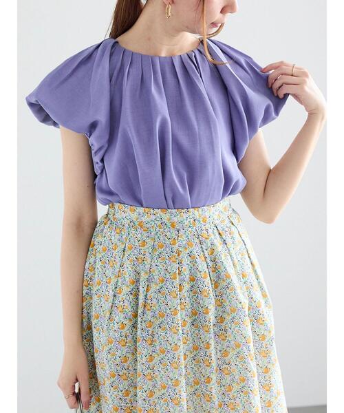 Te chichi(テチチ)の「バルーンフレンチスリーブブラウス(シャツ/ブラウス・レディース・オフホワイト/ブラック/ブルー・F)」の16枚目の写真