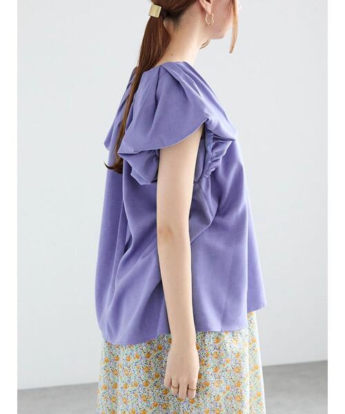 Te chichi(テチチ)の「バルーンフレンチスリーブブラウス(シャツ/ブラウス・レディース・オフホワイト/ブラック/ブルー・F)」の17枚目の写真