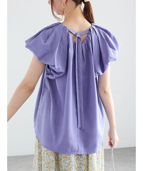 Te chichi(テチチ)の「バルーンフレンチスリーブブラウス(シャツ/ブラウス・レディース・オフホワイト/ブラック/ブルー・F)」の18枚目の写真