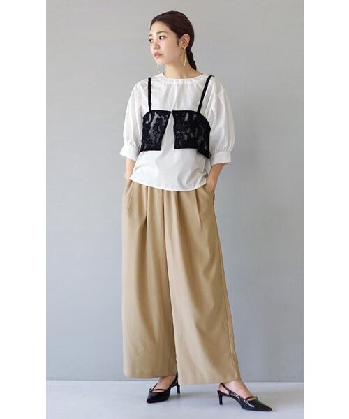 e-zakkamania stores(イーザッカマニアストアーズ)の「ボリュームスリーブ ラウンドヘムブラウス(シャツ/ブラウス・レディース・ホワイト/ブラック×ホワイト/ストライプ・フリー)」の11枚目の写真