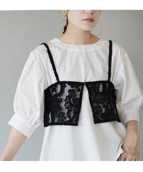e-zakkamania stores(イーザッカマニアストアーズ)の「ボリュームスリーブ ラウンドヘムブラウス(シャツ/ブラウス・レディース・ホワイト/ブラック×ホワイト/ストライプ・フリー)」の12枚目の写真