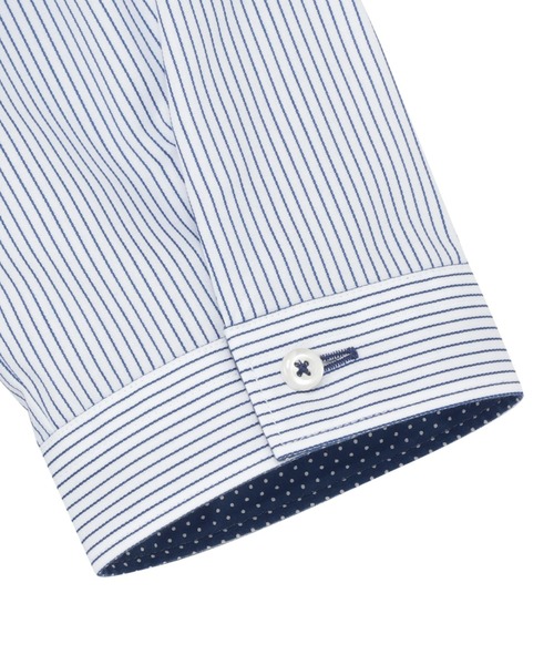 TOKYO SHIRTS(トウキョウシャツ)の「形態安定ノーアイロン ワイド 7分袖ビジネスワイシャツ(ビジネスシャツ・レディース・ブルー・XL/LL/M/L/S)」の3枚目の写真