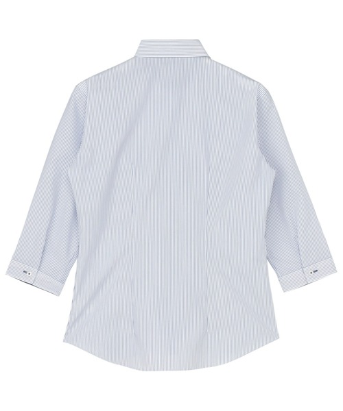 TOKYO SHIRTS(トウキョウシャツ)の「形態安定ノーアイロン ワイド 7分袖ビジネスワイシャツ(ビジネスシャツ・レディース・ブルー・XL/LL/M/L/S)」の7枚目の写真