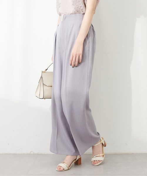 natural couture（ナチュラルクチュール）の「osonoゴールドバー付きタックパンツ（その他パンツ・レディース・ラベンダー/ライトベージュ/ブラック/グレー・MEDIUM/LARGE）」の15枚目の写真