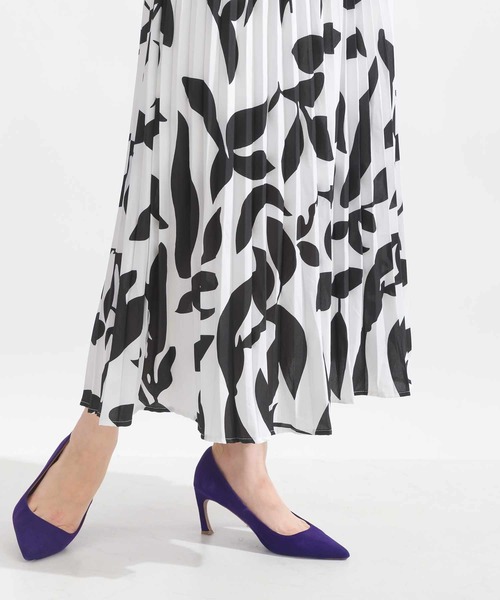 Lo-Fi（ローファイ）の「ボタニカル柄プリーツスカート（スカート・レディース・ブラック/オフホワイト・M）」の18枚目の写真