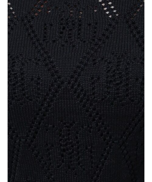 GYDA(ジェイダ)の「Symmetry GYDAアイレットオフショルニットトップス(ニット/セーター・レディース・ブラック/オフホワイト・FREE)」の3枚目の写真