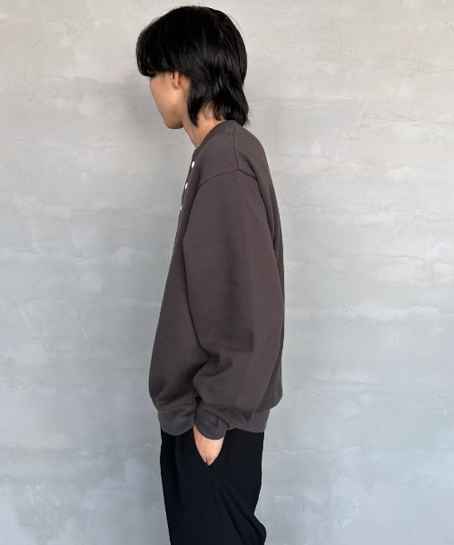 Healthknit（ヘルスニット）の「[HEALTHKNIT/ヘルスニット] 別注 ヘンリーネックスウェット（スウェット・レディース・アイボリー/ブラック/ヘザーグレー・M/L/XL）」の14枚目の写真