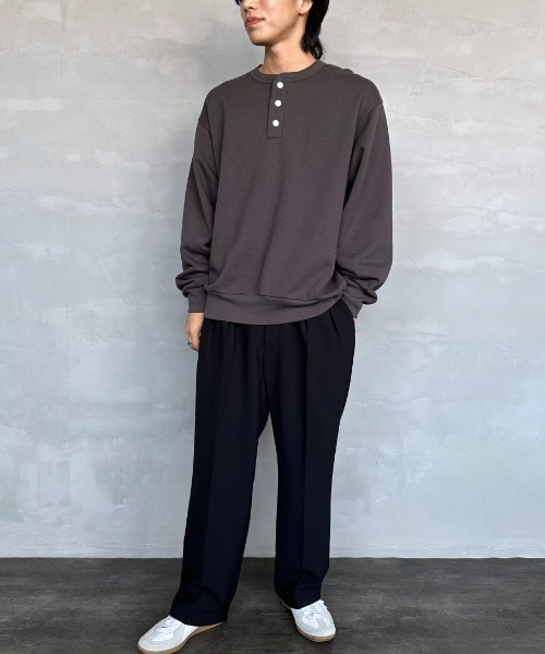 Healthknit（ヘルスニット）の「[HEALTHKNIT/ヘルスニット] 別注 ヘンリーネックスウェット（スウェット・レディース・アイボリー/ブラック/ヘザーグレー・M/L/XL）」の16枚目の写真