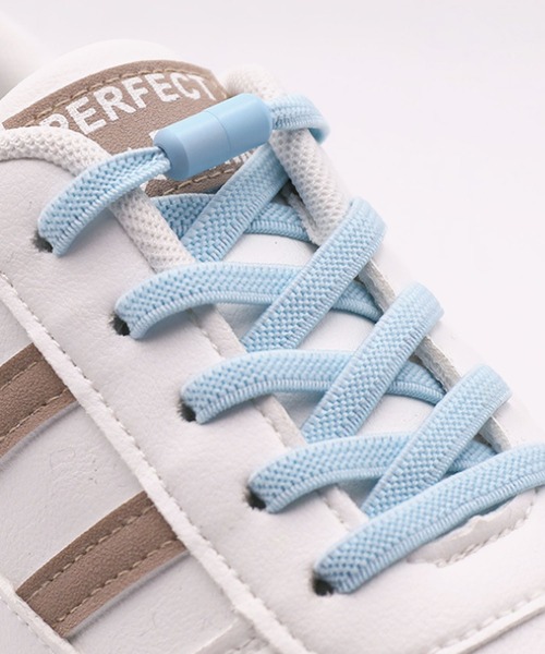 florist(フローリスト)の「【結ばない靴紐】ネジ式カラフルストレッチ靴ひも2本セット(1足分)(シューズ小物/雑貨・レディース・ライトグレー/ピンク/ホワイト/ダークグレー/イエロー系/オレンジ/ベージュ/ブラック/スカイブルー/ブラウン・ONESIZE)」の7枚目の写真