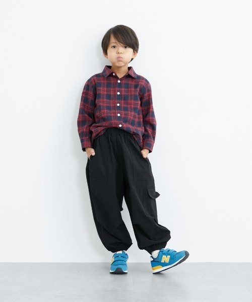 かこ様　ボーダーズ 黒クロップドパンツ Mame Kurogouchi(マメクロゴウチ) 2024AW フィブリレイテッド