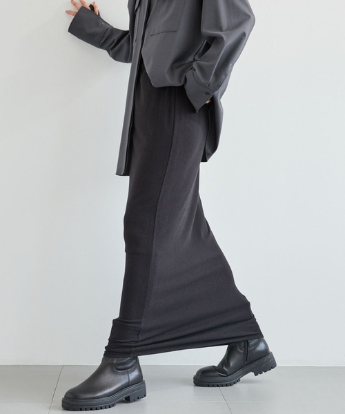 BARNYARDSTORM（バンヤードストーム）の「BARNYARDSTORM / ベアテンロングスカート / マシンウォッシャブル　セットアップ可能（スカート・レディース・ブラウン/ブラック・S/M）」の2枚目の写真