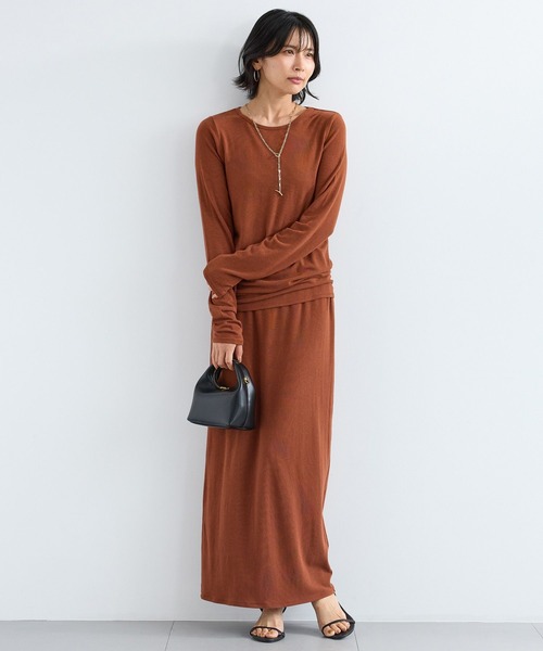 BARNYARDSTORM（バンヤードストーム）の「BARNYARDSTORM / ベアテンロングスカート / マシンウォッシャブル　セットアップ可能（スカート・レディース・ブラウン/ブラック・S/M）」の9枚目の写真