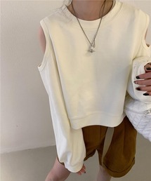 前後2WAYクロップドスウェットトップス