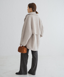 IÉNA ループインレイ　ショートコート　キャメル IÉNA ループインレイ ショートコート キャメル ループインレイ