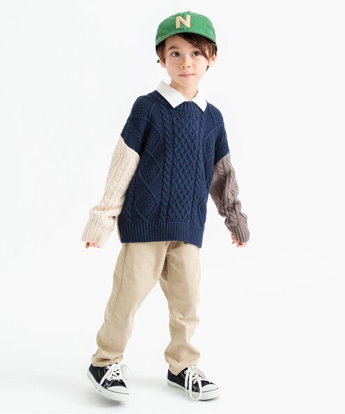 BREEZE（ブリーズ）の「アルファベットキャップ（キャップ・キッズ・オフホワイト/グリーン/ベージュ・58/54/50）」の8枚目の写真