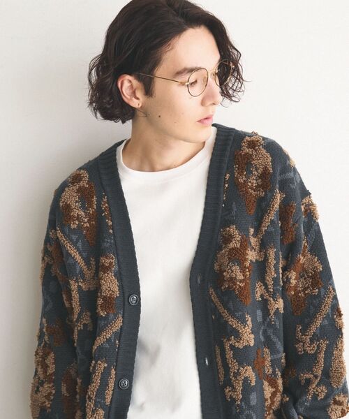 THE SHOP TK (ザ ショップ ティーケー )の「◆サガラ刺繍ニットカーディガン(カーディガン/ボレロ・メンズ・モスグリーン系/ブラック系・02/03)」の3枚目の写真
