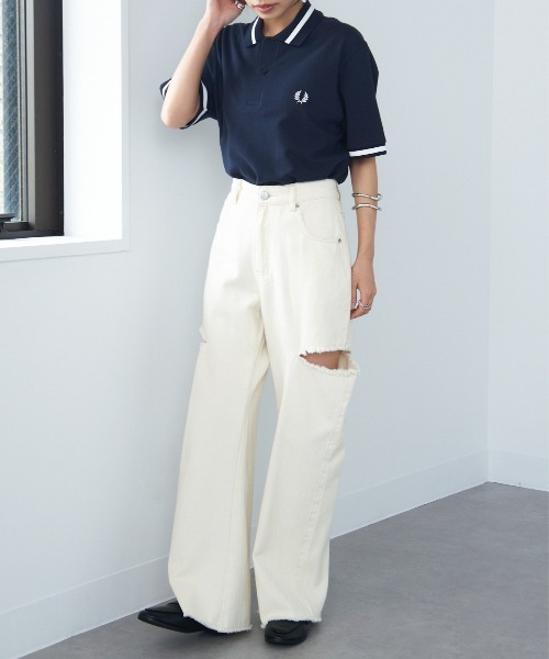 FRED PERRY(フレッドペリー)の「【FRED PERRY】SINGLE TIPPED FRED PERRY SHIRT M2 Made in England(ポロシャツ・メンズ・ブラック/ライトブルー/アイボリー/ネイビー/バーガンディー・M/L/XL/XXL/S)」の22枚目の写真