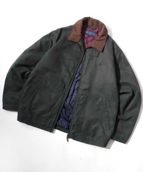 BEVERLY HILLS POLO CLUB（ビバリーヒルズポロクラブ）の「BEVERLY HILLS POLO CLUB/ビバリーヒルズポロクラブ Hunting Jacket/襟コーデュロイ ショート丈 ロゴ ワンポイント刺繍 ハンティングジャケット/ブルゾン/レディース メンズ（ブルゾン・メンズ・レッド/ネイビー/グリーン・LL/L/M）」の8枚目の写真